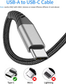 6 inch Short USB A to USB C Cable Fast Charging, 2 Pack 0.5ft USBC Cable 2
