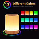 OORUN Touch Bedside Table Lamp,13 RGB Colors & 5 Brightness, USB Rechargeable Desk Lamp, Remote Control Dimmable… — 3