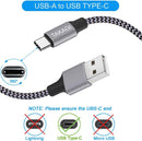 USB C Cable Fast Charging Nylon Braided 3Pack 6ft USB A to Type C Cord photo 2
