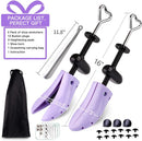 Shoe Stretcher, Plastic Pair of 4-way Adjustable Shoe Expander Shoe Tree Widener for Wide Feet Bunions | purple — 6