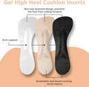3/4 High Heel Cushion Insoles, Self-Adhesive Arch Support Inserts for Flat Feet and Arch Pain Relief, Gel Shoe Inserts for Sandal, Flats and High Heels (2 Pairs, Transparent, Women's 5-8.5) — 2