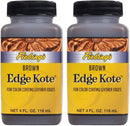 Fiebing's Edge Kote 2-Pack (4oz, Brown) - Leather Edge Paint for Shoes, Furniture, Purses, Couches, Belts - Flexible, Water Resistant, Semi Gloss Color Coating Leather Dye to Protect Natural Edges — 1