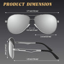 CGID Polarized Sunglasses Men Womens Pilot Style Mirrored Shades UV400 GA61 | Al-mg Frame |62mm| Silver Silver | 62 Millimeters — 7