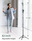 SENSYNE 62" Phone Tripod, Extendable Selfie Stick with Wireless Remote photo 2