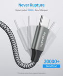 etguuds USB A to USB C Cable, 5-Pack (3/3/6/6/10 ft) Fast Charging Type C 5