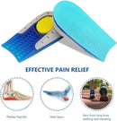 AOMIG Height Increase Insoles 1.5cm Unisex Invisible Heel Lift Inserts Half Increased Shoe Lifts Soft Elastic Breathable Shoe Insoles Shock Absorption Heel Cushion Pads High Pads for Men Women, Blue — 6
