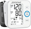 Paramed Blood Pressure Monitor - Bp Machine - Automatic Upper Arm Blood Pressure Cuff 8.7-16.5 inches - Large LCD Display 120 Sets Memory - Device Bag & Batteries Included — 1