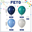 Navy Blue Dark Blue Green White Latex Balloons 12 Inch | 30PC — 2