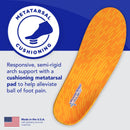 PowerStep Pulse Plus Met Ball of Foot Pain Relief Shoe Insoles - Running Shoe Orthotics for Metatarsal Foot Pain, and Morton's Neuroma Relief - Made in The USA (M 7-7.5, W 9-9.5) 3