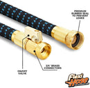 Flexi Hose Expandable Garden Hose with 8 Function Nozzle, 50FT - Lightweight Retractable Garden Hose, Water Hose - No-Kink Flexibility, 3/4 Inch Solid Brass Fittings and Double Latex Core — 6