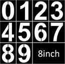 8 Inch Number Stencils Plastic Number Stencils Reusable Digital Painting Templates for Cake Stencil Address Templates — 1