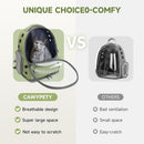 Cawypety Cat Backpack Carrier, Breathable Cat Carrier Large Space Bubble Pet Backpack for Kitty Small Dog up to 15lbs, Transparent & Foldable Pet Carrier for Travel Hiking — 2