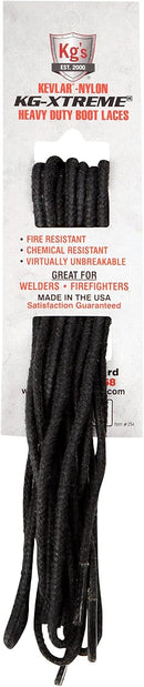 Kg's XTREME Heavy Duty Boot Laces made from 100% Kevlar and Nylon, Virtually Indestructible Boot Laces | Black — 1