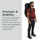 Osprey Kestrel LT 65L Men's Backpacking Backpack, Green OS | Moss Green — 3