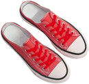 Sechunk | Flat Cotton Shoelace set of 2 pairs Various colors Multiple lengths | Red — 2