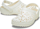 Crocs Unisex Adult Floral Classic Clogs | 10 Women/8 Men | Chalk — 6