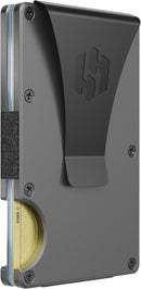 Hayvenhurst Wallet for Men - Slim RFID Blocking Metal Wallet with Money Clip, Minimalist Front Pocket Credit Card Holder, Small Mens Wallet (Iron (Money Clip))