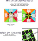 Speed Cube 3x3-Smooth Carbon Fiber Sticker Magic Cube 3x3x3 Puzzles Toys — 5