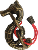 Cast Metal Brain Teaser Puzzle Metal Puzzle Brainteaser Exploration and Thinking Toy Intellectual Teaching (Seahorse & Rope) — 4