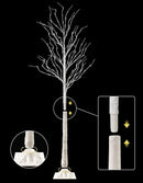 Lighted Birch Tree, 2 Pack 6 Feet 144 Warm White Lights, Prelit White Artificial Christmas Trees for Indoor Outdoor Decor Garden Wedding Party Bedroom Decoration — 3