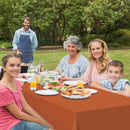 12Pcs Orange Tablecloths for Rectangle Tables, Disposable Plastic Table Cloth, Waterproof Table Cover for Fall Thanksgiving Harvest Birthdays Weddings Party Decorations,54 x 108 Inch | 12 Pack — 3