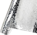 HYANG Mirror Embossed Metal Water Cube Crystal Silver PU Faux Leather Sheets 1 Roll 12"X53"(30cmX135cm), Faux Leather Very Suitable for Leather Earrings, Bows, Handbag ，Sewing ，Crafts Making — 1