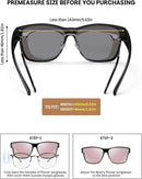 Wzerry Polarized Over Glasses Sunglasses for Women Men with Large Shades | Black/Grey + Black/Blue + Black/Pink — 5