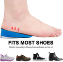 Correct-Position Height Increase Insoles, Heel Cushion Inserts, Heel Lift Inserts for Leg Length Discrepancies (Blue, 1.4" Height) - 1" Height — 2