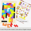 2 Pack Wooden Russian Blocks Puzzle + Hexagon Puzzles for Kids & Adults, Wooden Block Puzzle Intelligence Brain Teasers Toy Logic Game STEM Educational Gift for Children — 4