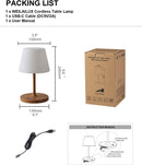 WEILAILUX Outdoor Table Lamp, Shower Lamp Waterproof (Wood Grain H9.6in) — 8