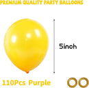 Yellow Balloons 110Pcs, 5 Inch Small Yellow Latex Party Balloons, Mini Thick Yellow Balloons for Birthday Wedding Baby Shower Decorations. | 5inch(small) | B08-yellow — 2