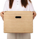 BAMOTTO CRAFTBAMBOO Large Lidded Bamboo Storage Bin 14.6”x10.2”x9.6” — 1