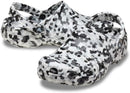 Crocs Unisex Adult Classic Marbled Tie-dye Clogs – Black/White Confetti — 3