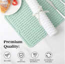 CAKETIME 2 Pack Multicolor Silicone Dish Drying Mat for Kitchen Counter…