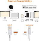 Amazon Basics USB-A to Lightning Cable, Apple MFi Certified, Nylon Braided Cord, Fast Charger for iPhone 14 13 12 11 X Xs Pro, Pro Max, Plus, iPad, 6 Foot, Dark Gray 5