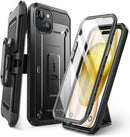 SUPCASE for iPhone 15 Case with Kickstand & Screen Protector, Black — 1