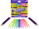 Crayola Clicks 2.0mm Mechanical Colored Pencil Set, 12 Neon Colors, Coloring Pencils for Kids, No Sharpen, 24 Replacement Cores, Ages 5+ | Click Mechanical Pencil — 2