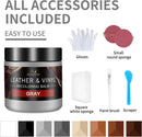 Leather Recoloring Balm and Leather Repair Kit for Furniture, Gray Leather Dye for Couches, Car Seats, Leather Paint & Stain for Sofa — 6