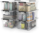 WYT Clear Storage Latch Bins, 6-Pack Storage Organizer Box with Handle and Lids, 5-Litre — 1