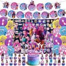 127 Pcs K Pop Demon Hunters Birthday Decorations, Party Supplies Kit with Backdrop, Banner, Cake Topper, Cupcake Picks, Balloons, Stickers for Themed Celebration — 3