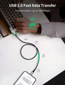2FT USB C to Lightning Cable, 2 Pack Short iPhone Charging Cable Braided 3