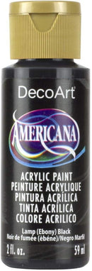 DecoArt Americana Acrylic Paint, 2-Ounce, Lamp Black (DAO67-3) | 2 Fl Oz (Pack of 1) — 1