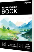 Hapikalor 9"x12" Watercolor Paper, 140lb/300gsm Water Color Paper, Black | 9" x 12" Pad — 1