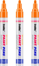 Orange Paint Markers, 3 Pack Oil-Based Waterproof Quick Dry Permanent Paint Pen Set for Rocks Painting, Wood, Fabric, Plastic, Canvas, Glass, Mugs, Metal, Tire, Stone, DIY Craft — 1