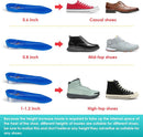 Skyfoot 3/4 Length 4 Layers Adjustable Height Increase Insoles - Blue - Medium: Women 5-9, Men 6-8 — 6