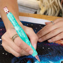 RaySoar Diamond Art Pens Diamond Art Tools Painting Pen with Screw Metal Tips Multi-Placer Tool Accessories for Adults Gem Rhinestone Picker Stylus Green | Art Green-Rose Gold Tips — 3