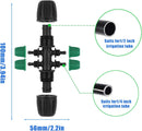 12Pcs 1/2" Tubing to 1/4" Lock Tee Six-Way Tubing Irrigation Fitting | 12 Pcs 1/2 Inch Lock Barbed Tee Six Way — 4