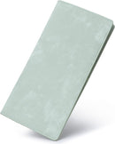 Bveyzi Ultra Slim Thin Leather RFID Blocking Credit Card Holder Bifold Clutch Wallets for Women - Sage Green - Vegan Leather — 1