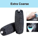 12 Extra Coarse Replacement Roller Refill Heads Compatible with Amope Pedi Refills Electronic Foot File - Black — 2