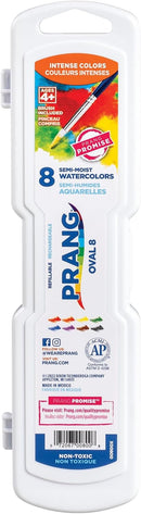Prang Oval Pan Watercolor Paint Set, 8 Assorted Colors, 1 Count | 8 Count — 1